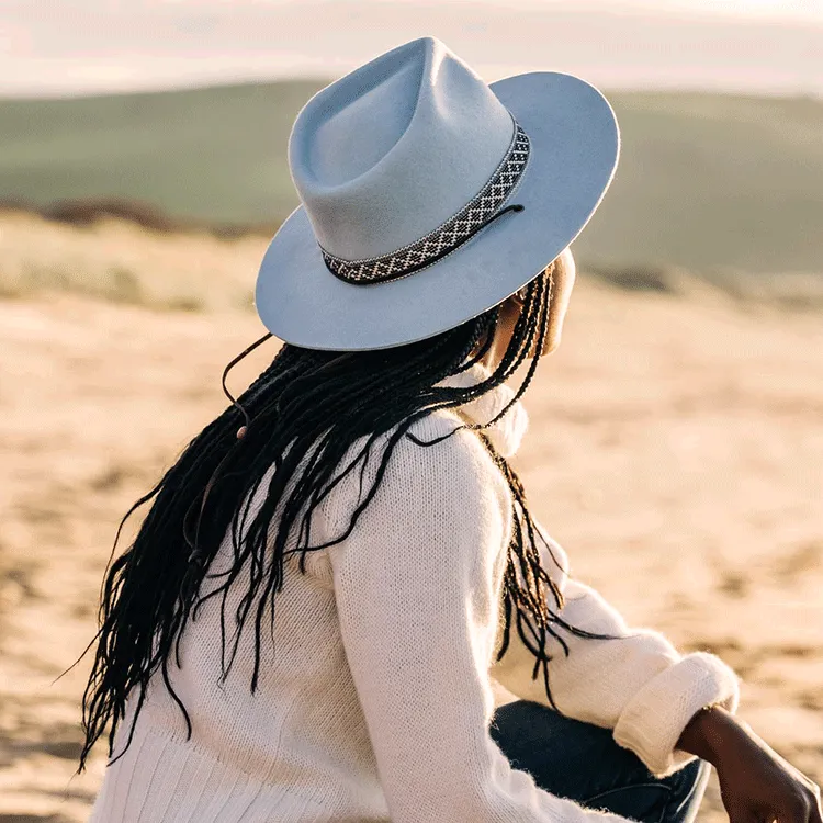 Kooringal Ladies Wide Brim Hat Phoenix - Faded Denim Blue