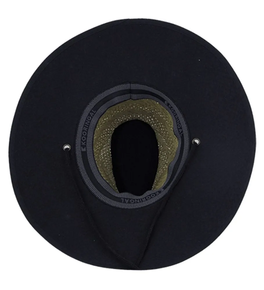 Kooringal Mens Yamba Surf Straw Hat- Black