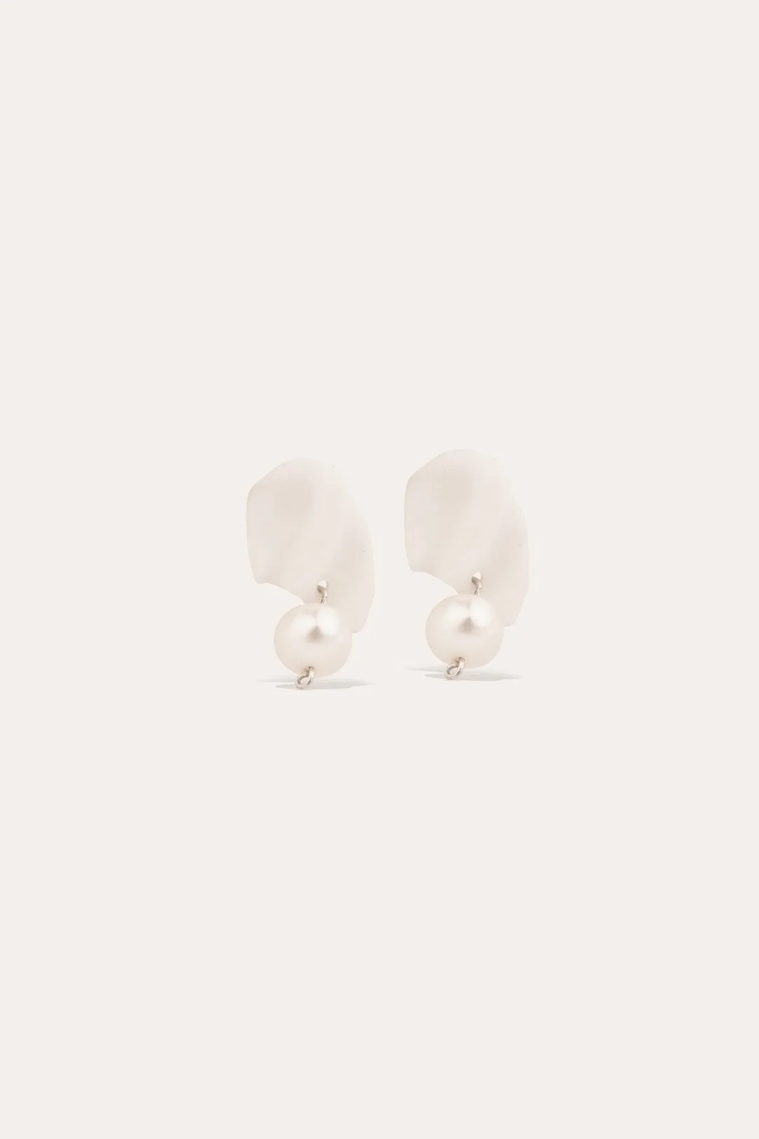 Laws of Conservation of Mass II - Ceramic and Pearl Earrings