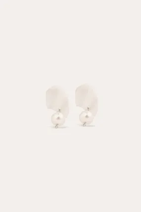 Laws of Conservation of Mass II - Ceramic and Pearl Earrings