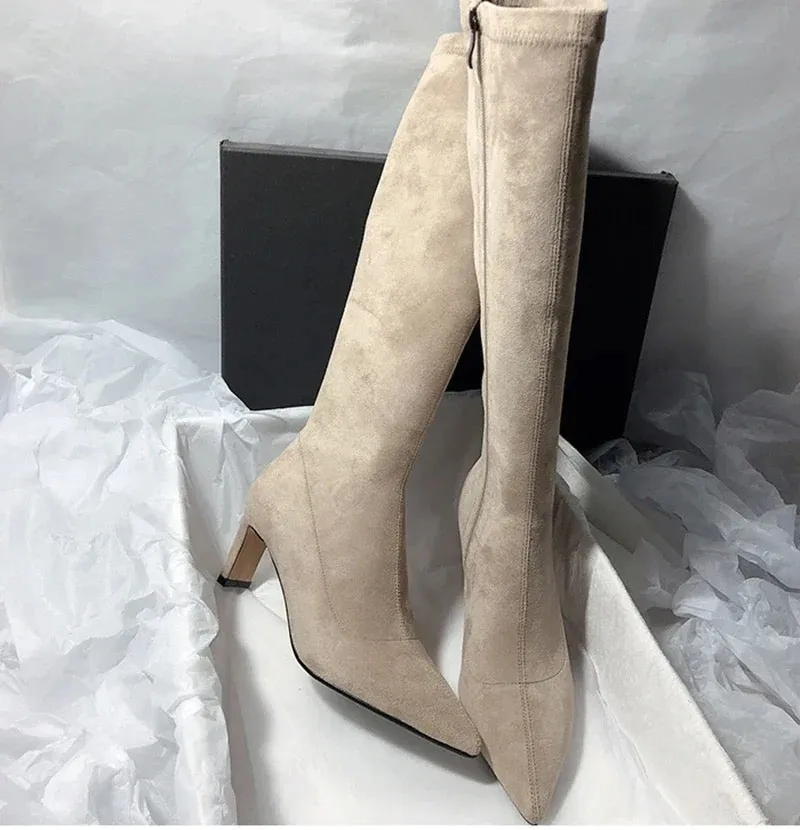 Leona Over Knee Premium Suede Boots