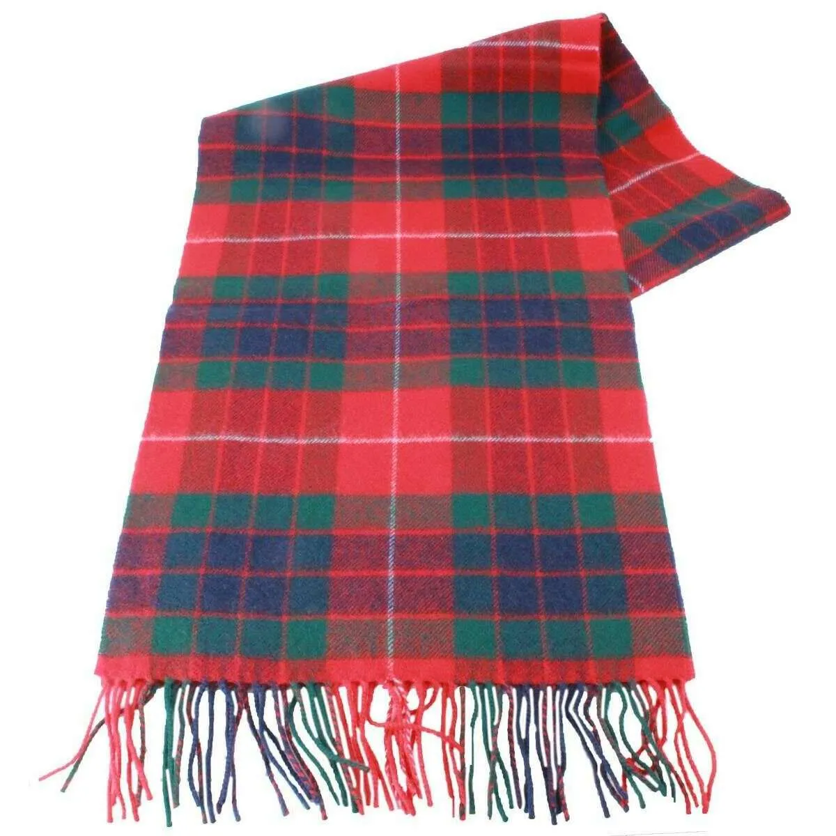 Locharron of Scotland Darwin Fraser Modern Tartan Oversized Lambswool Scarf - Red/Green