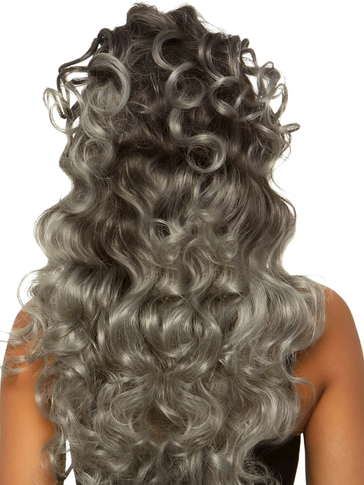 Long curly wispy bang wig