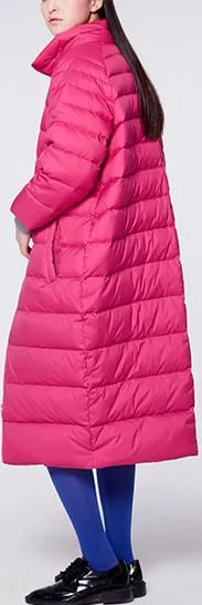 Long Pink Puffer Coat