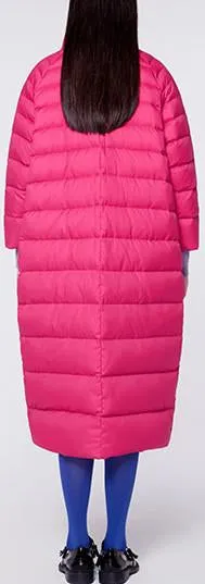 Long Pink Puffer Coat