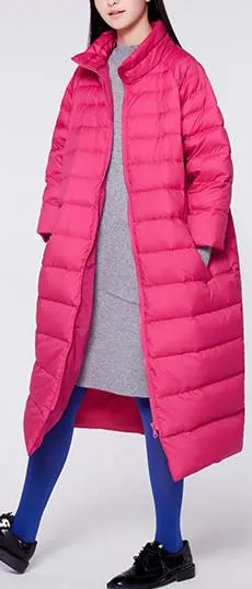 Long Pink Puffer Coat