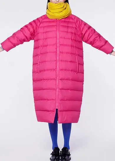 Long Pink Puffer Coat