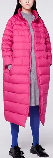 Long Pink Puffer Coat