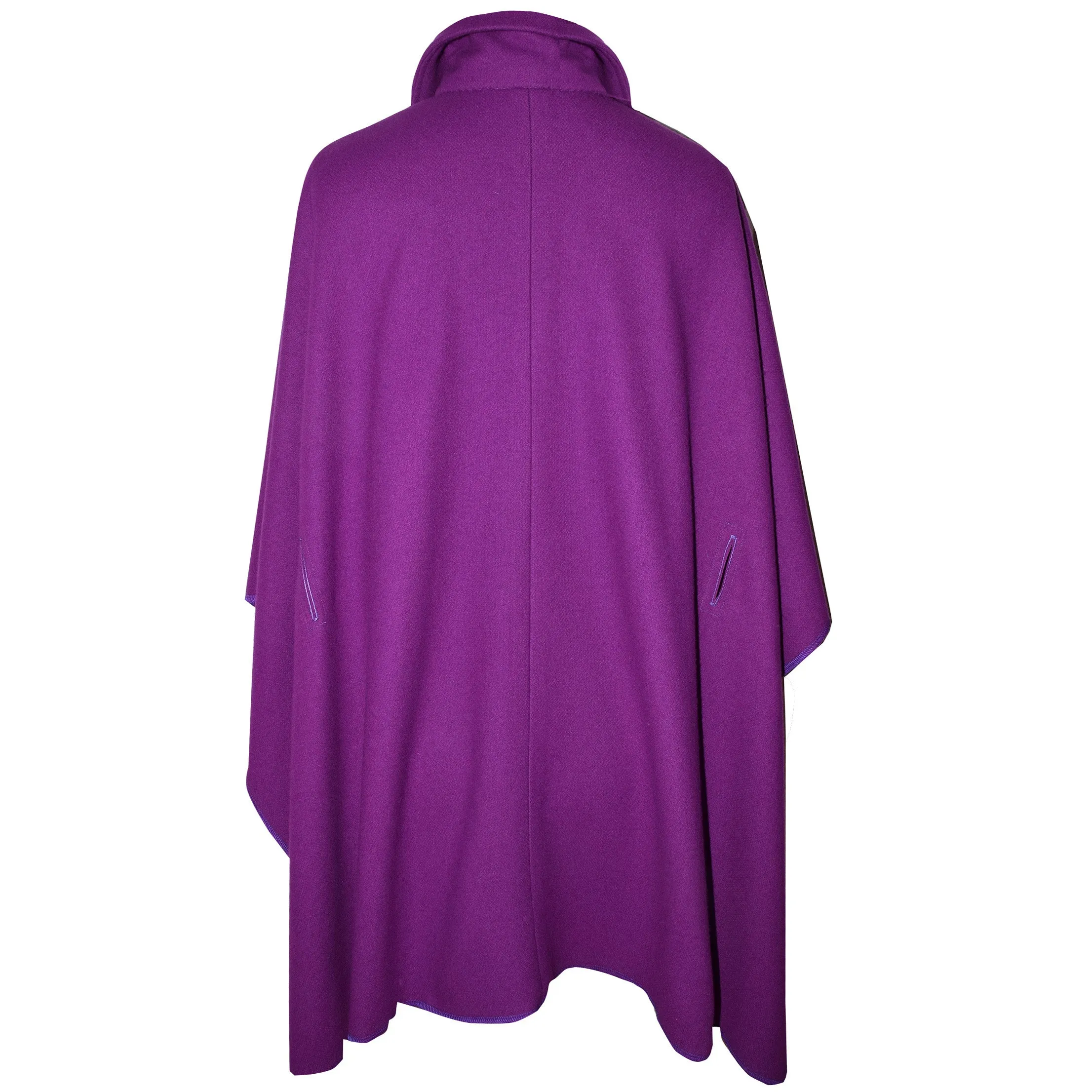 Luxurious Royal Purple Cashmere Wool Blend Cape