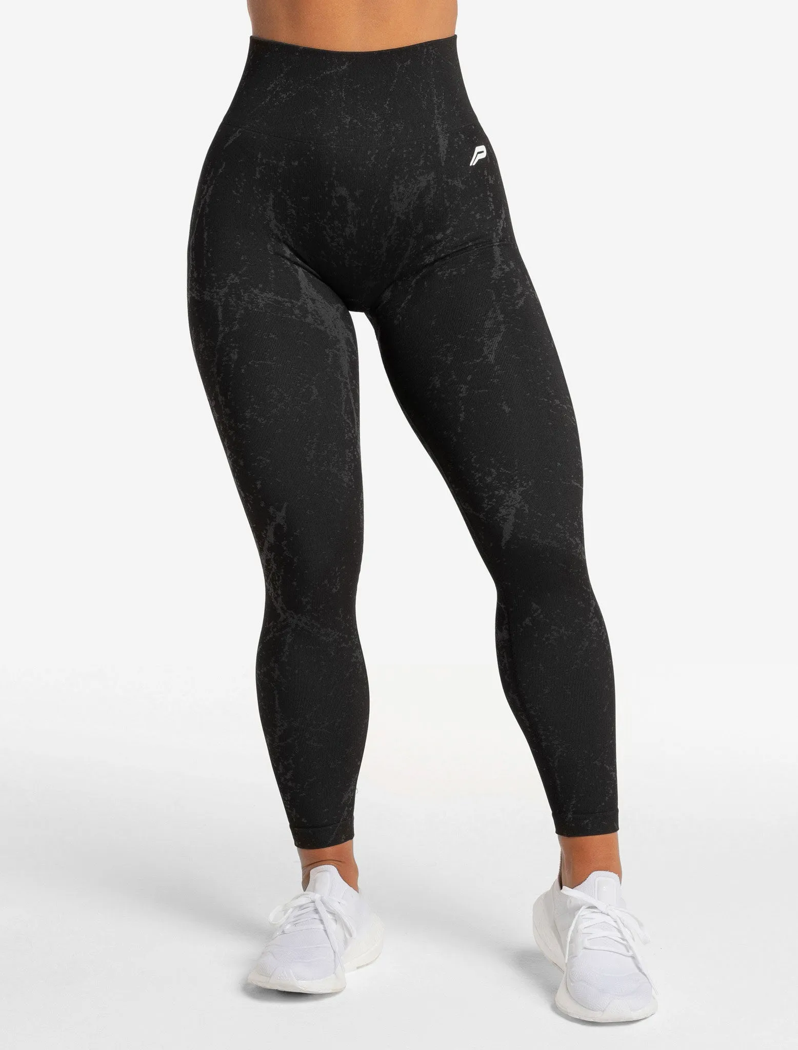 Marble Seamless Leggings - Black