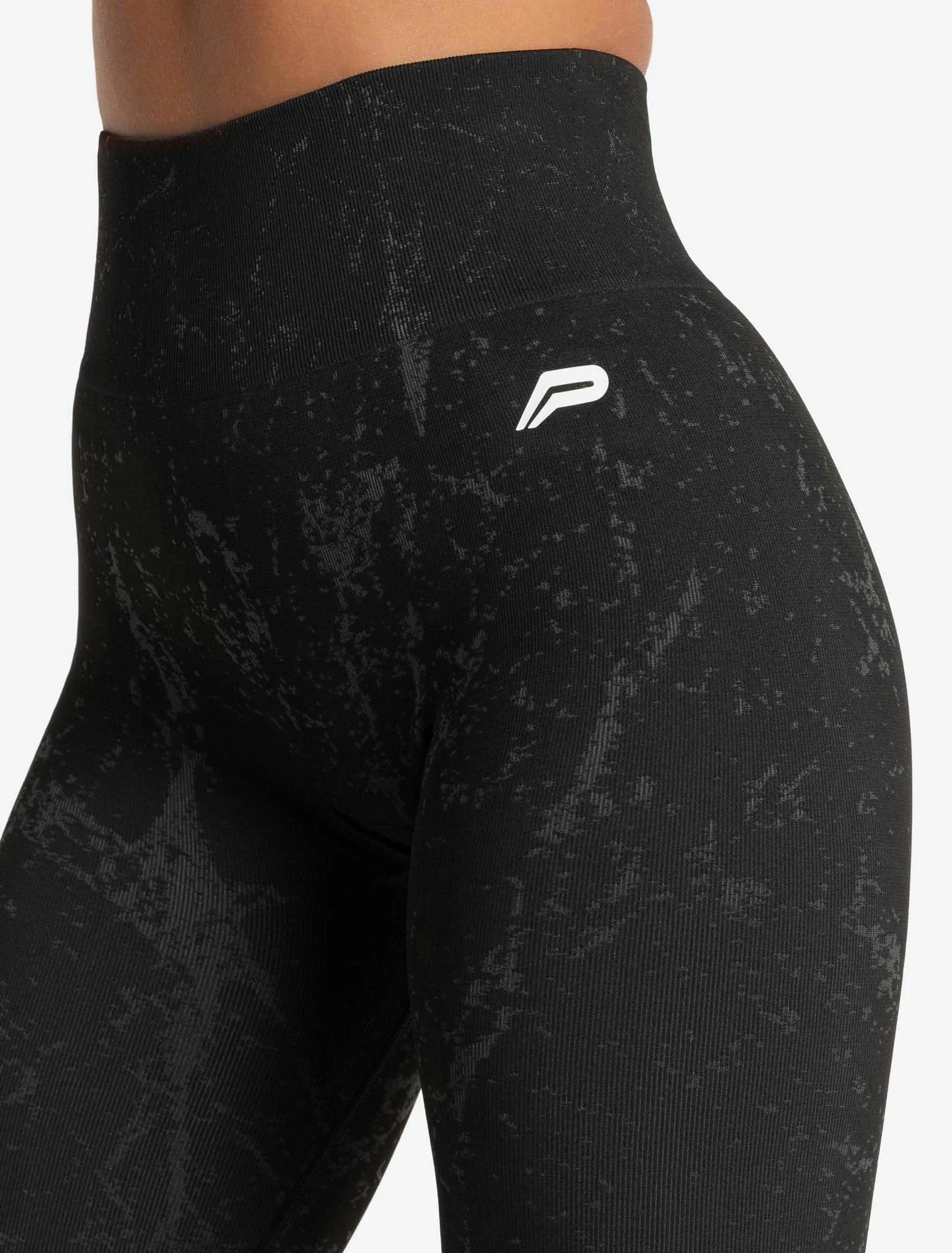 Marble Seamless Leggings - Black