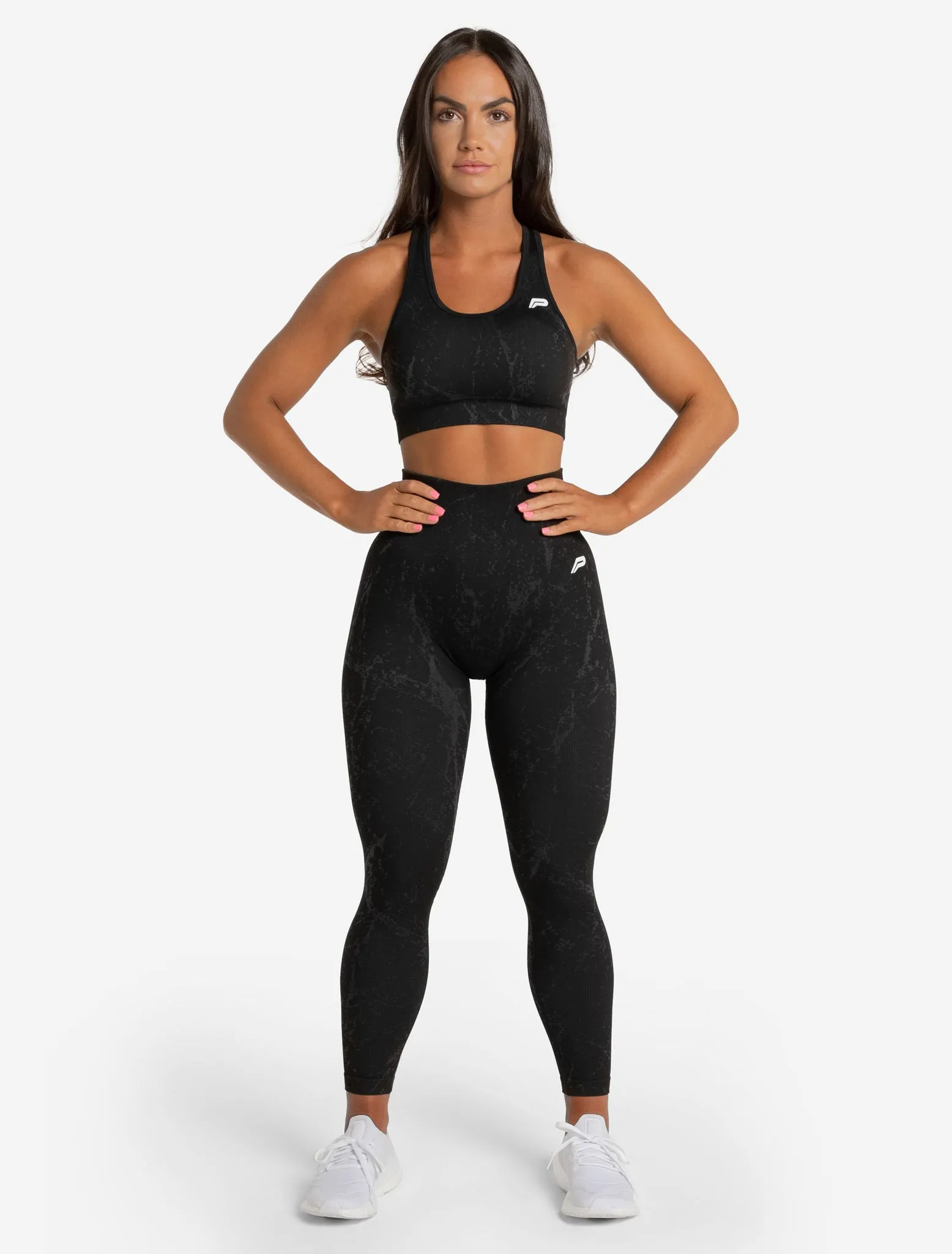 Marble Seamless Leggings - Black