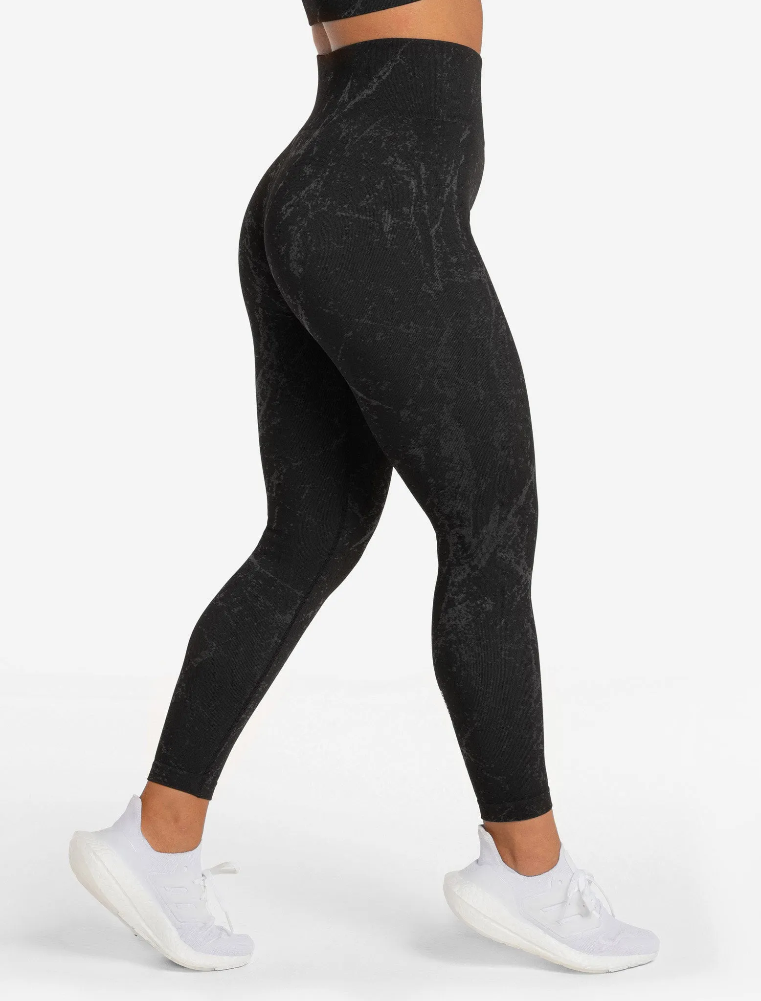 Marble Seamless Leggings - Black