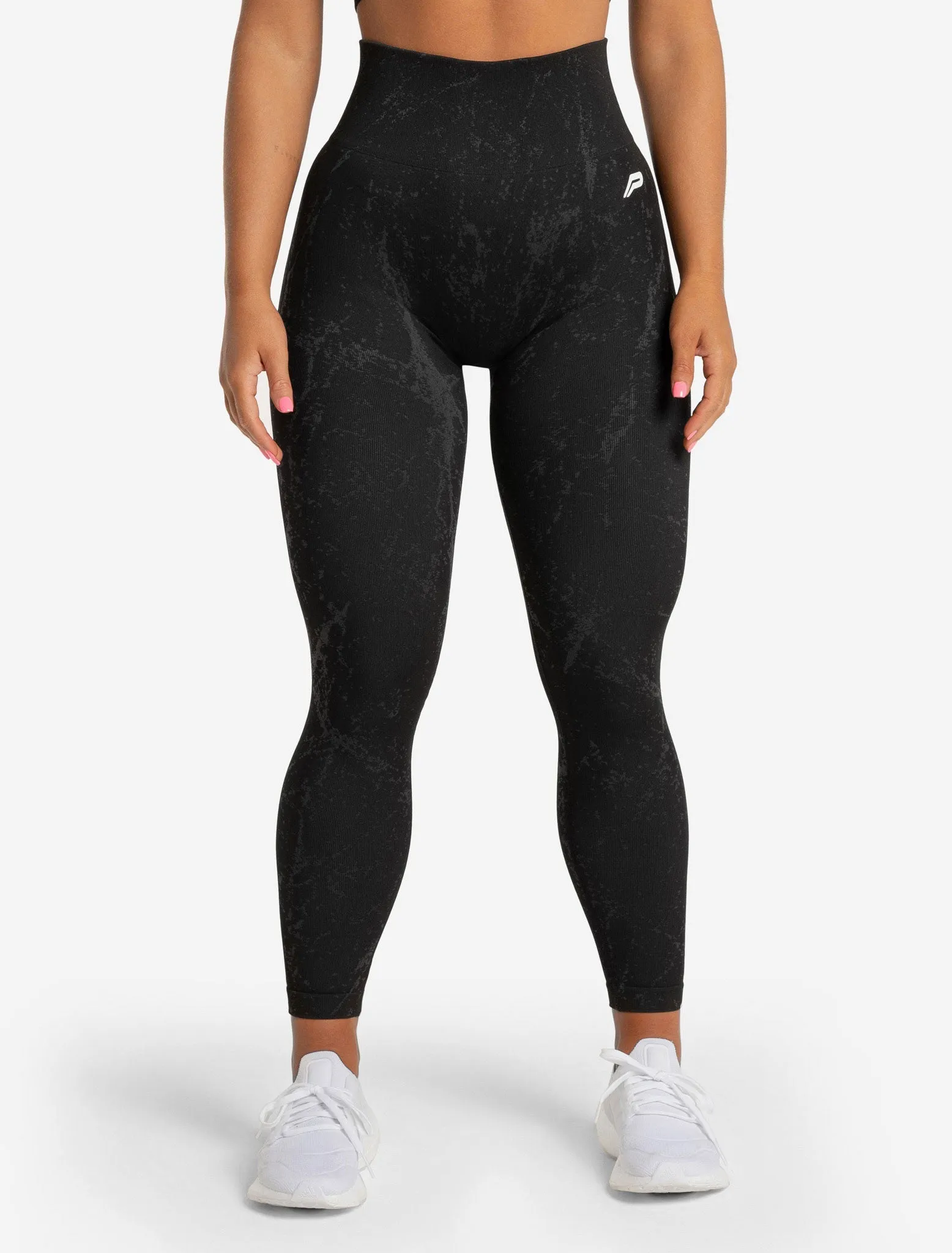 Marble Seamless Leggings - Black