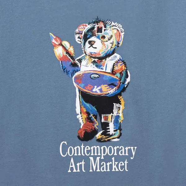 Market Art Market Bear T-Shirt - Blue