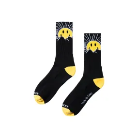 Market Smiley Sunrise Socks - Black