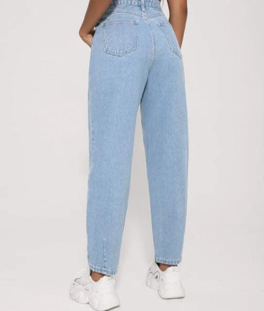 Mid-waist light jeans