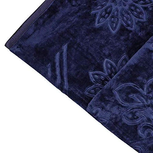 Mink Double Bed Blanket, Navy Blue