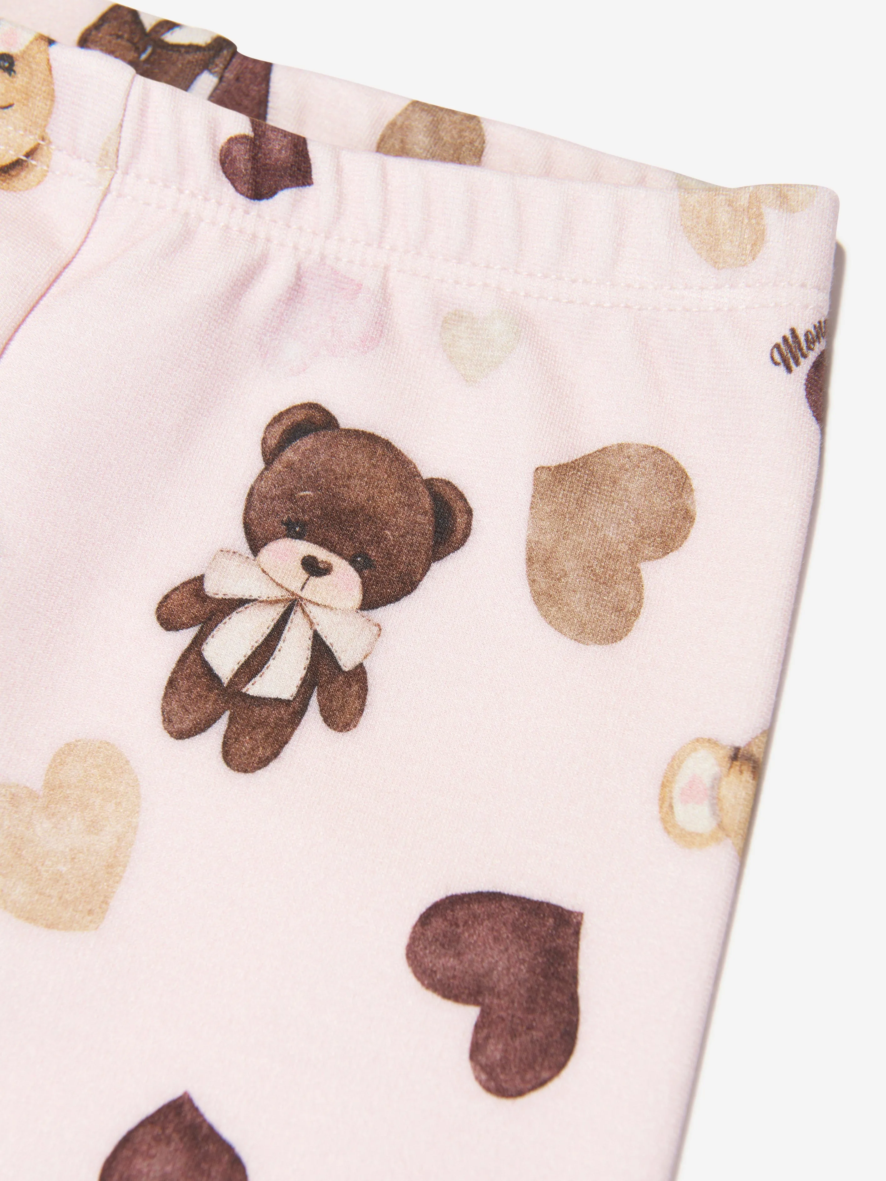 Monnalisa Baby Girls Little Bears Leggings in Pink