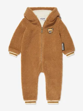 Moschino Baby Teddy Bear Romper in Brown