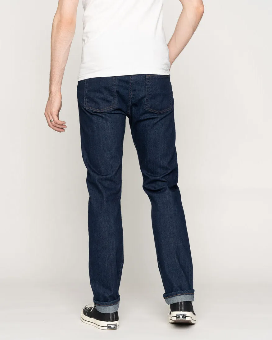 Naked & Famous Denim Weird Guy Regular Tapered Mens Jeans - Blue Comfort Stretch Selvedge