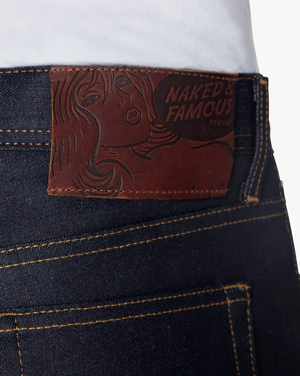 Naked & Famous Weird Guy Regular Tapered Mens Jeans - Nightshade Stretch Selvedge / Indigo