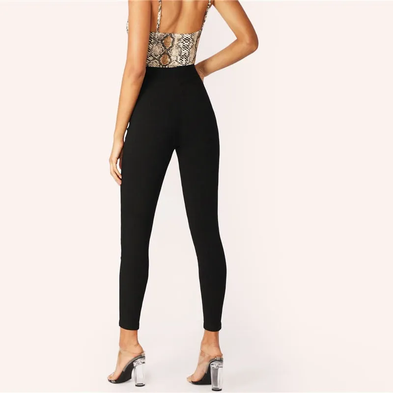 ONG High Waist Skinny Pants with Pockets