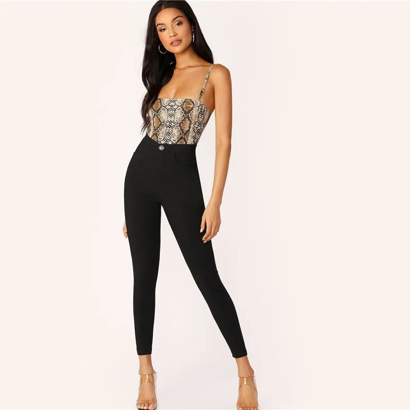 ONG High Waist Skinny Pants with Pockets