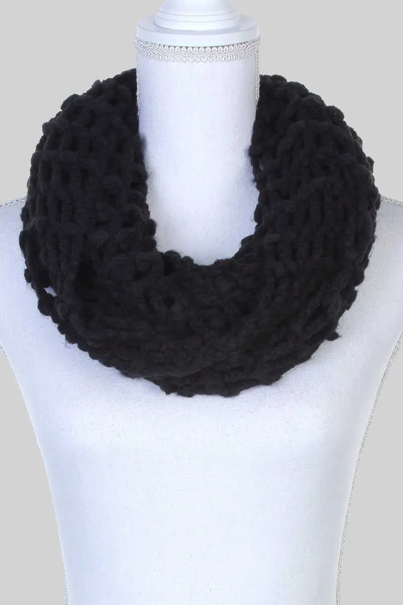 Open Weave Knit Infinity Scarf