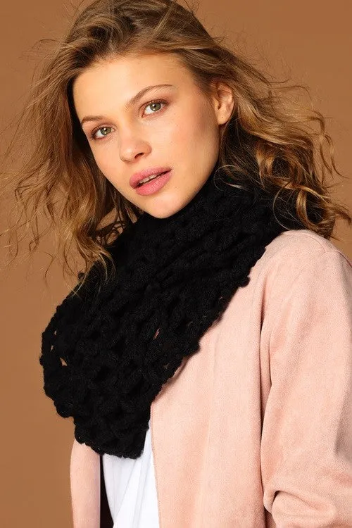 Open Weave Knit Infinity Scarf