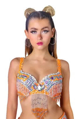 Orange Meadow Carnival Bra Top