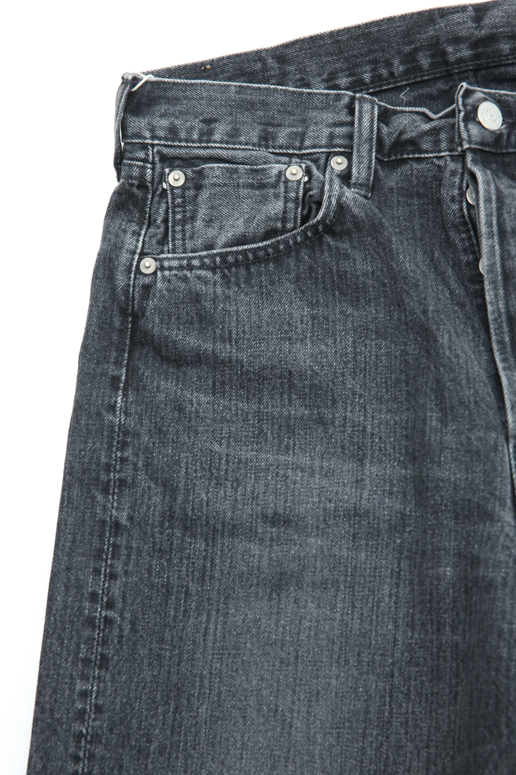 orSlow 105 STANDARD SELVEDGE - BLACK DENIM STONE