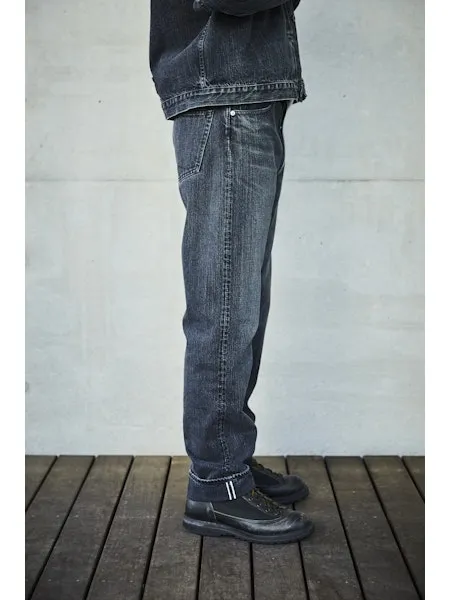 orSlow 105 STANDARD SELVEDGE - BLACK DENIM STONE