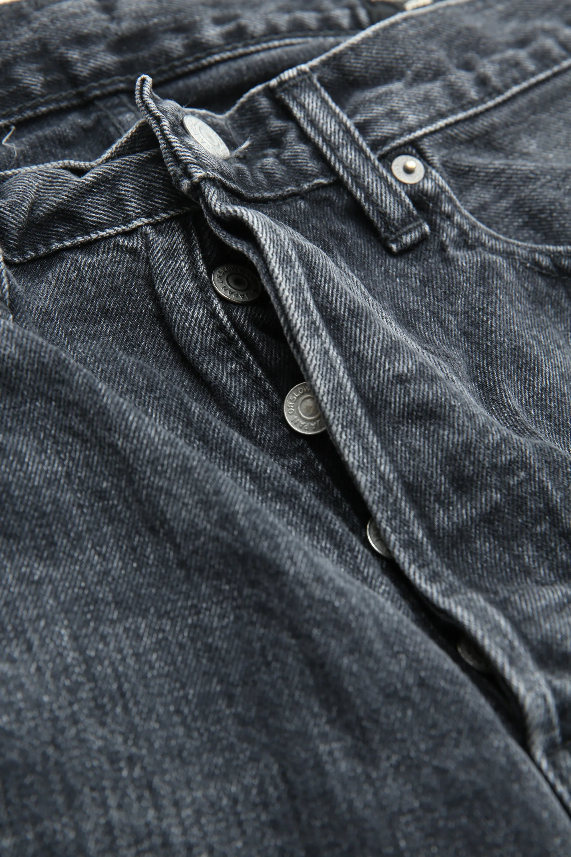 orSlow 105 STANDARD SELVEDGE - BLACK DENIM STONE