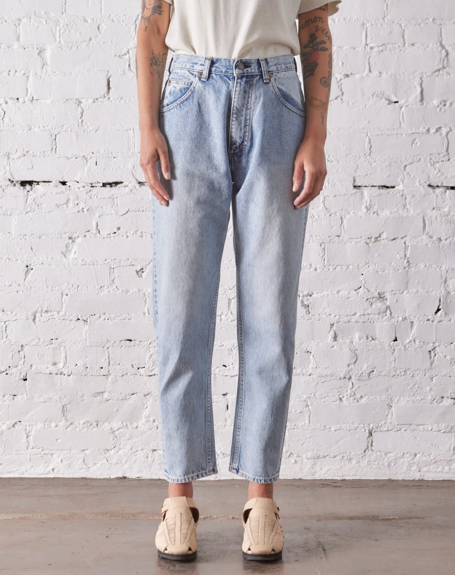 orSlow 80's High Waist Tapered Denim, Sky Blue