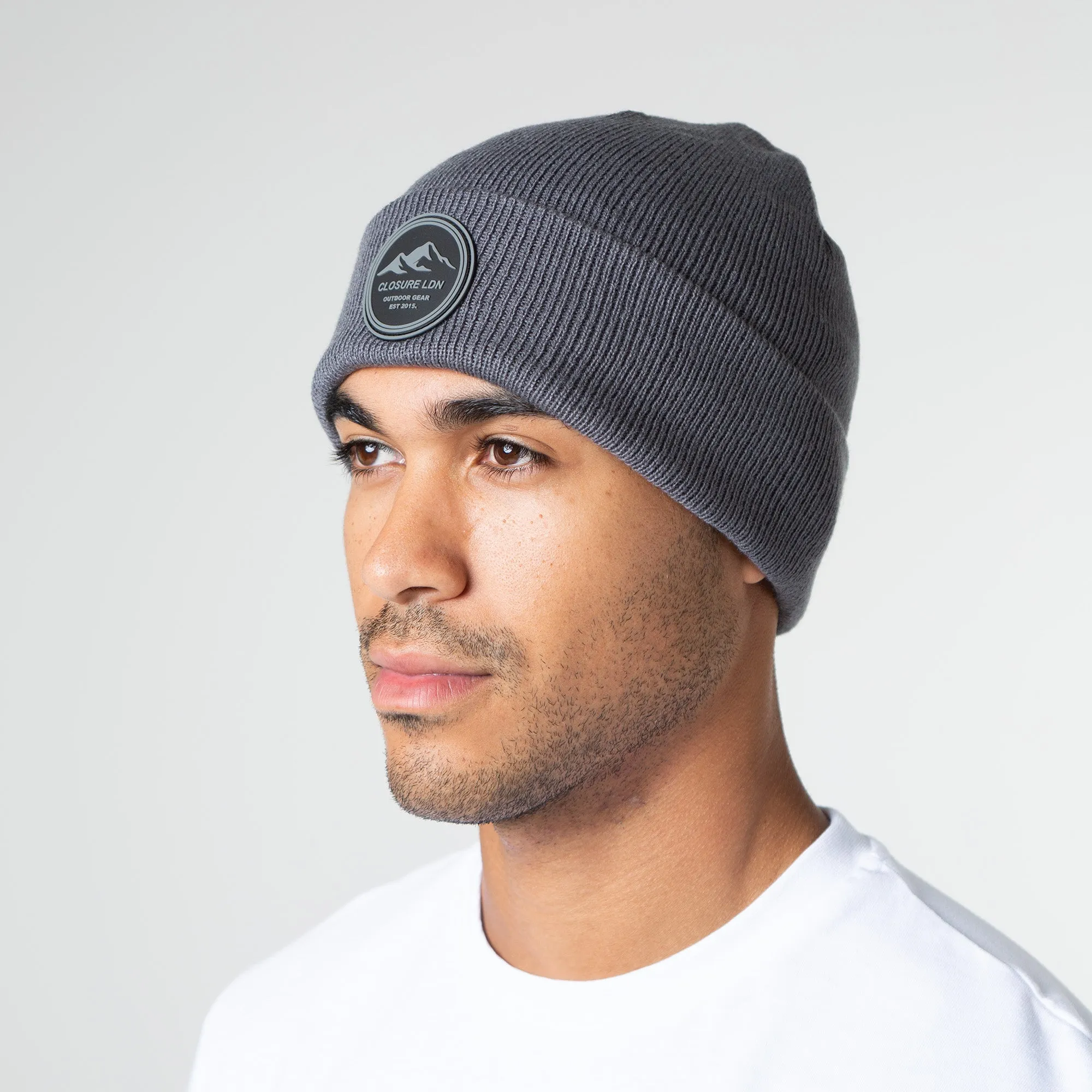 Outdoor Circle Badge Beanie | Charcoal