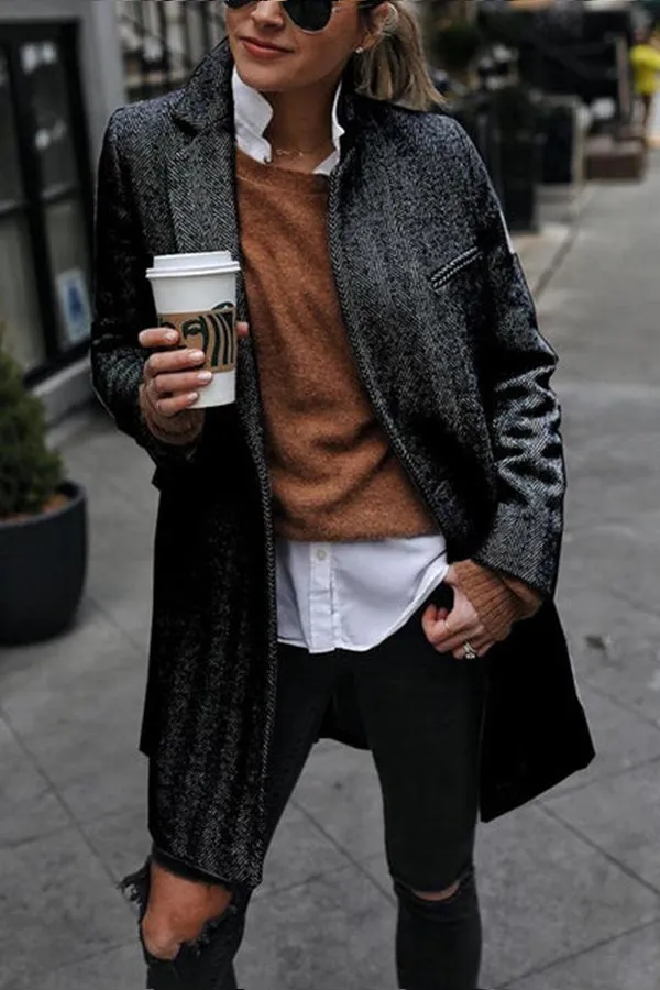 OUTLOOK BUTTON DOWN TEXTURED COAT