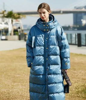 Oversized Hood Long Down Puffer Coat