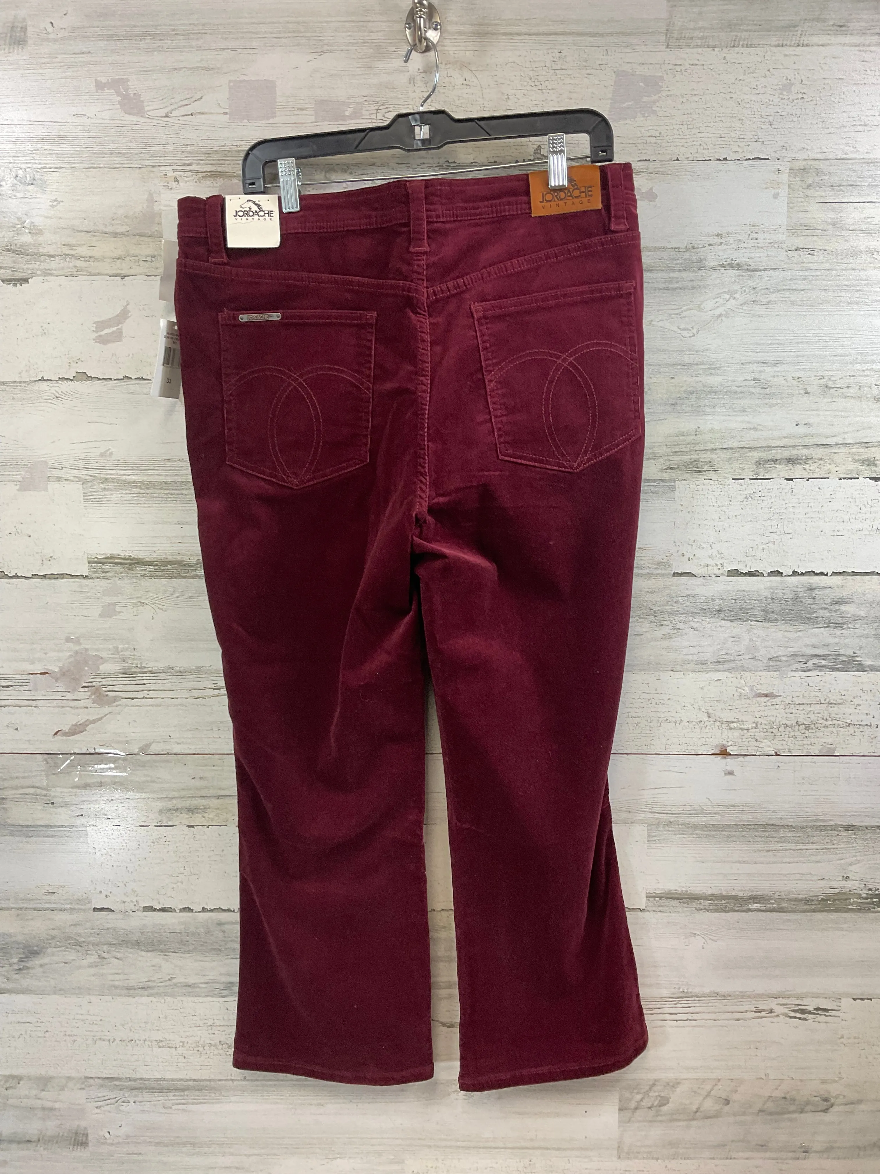 Pants Corduroy By Jordache In Red, Size: 16