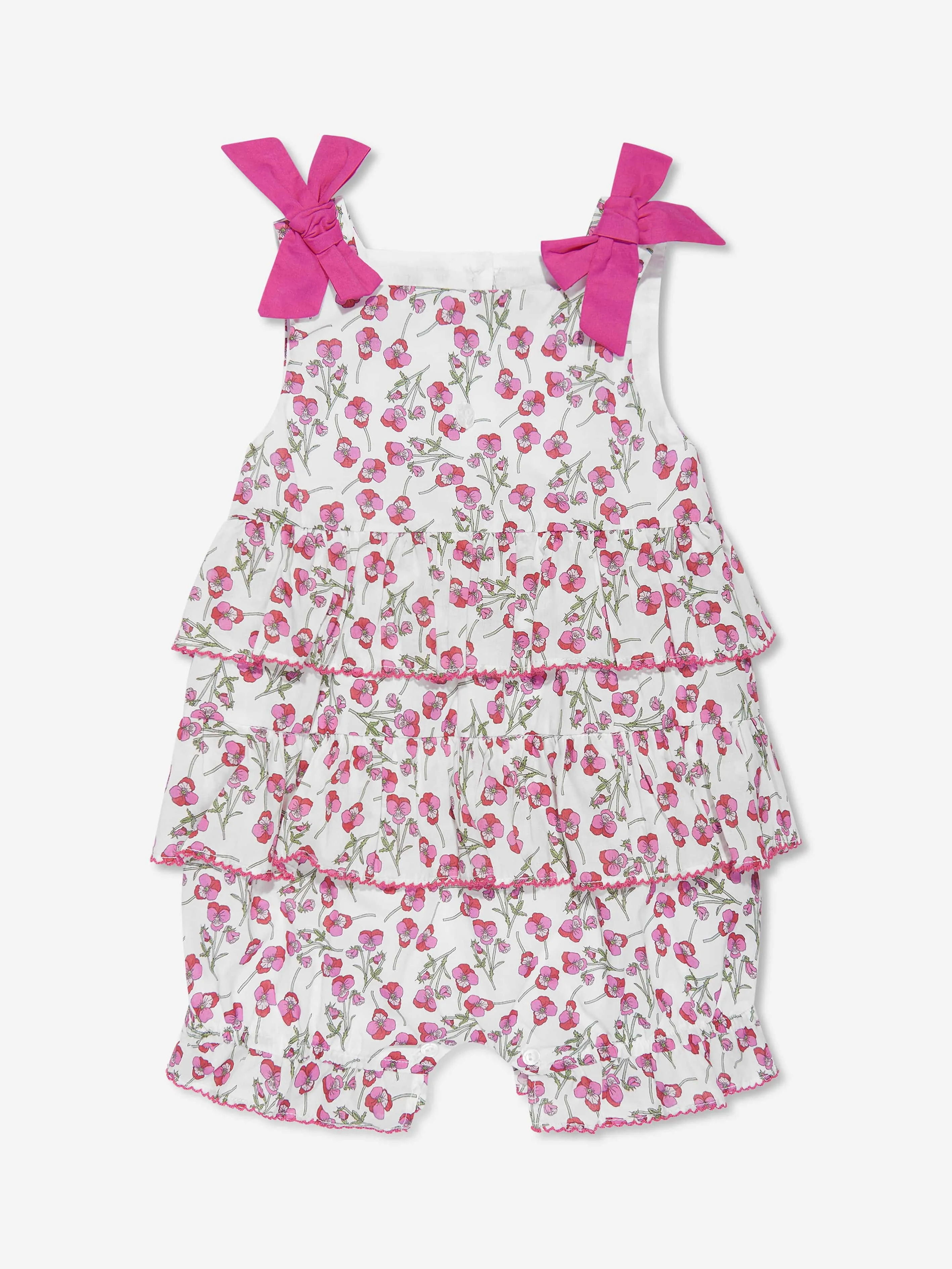 Patachou Baby Girls Spring Liberty Floral Romper in Pink