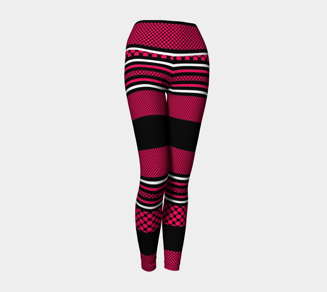 Pink Polkadot Yoga Leggings