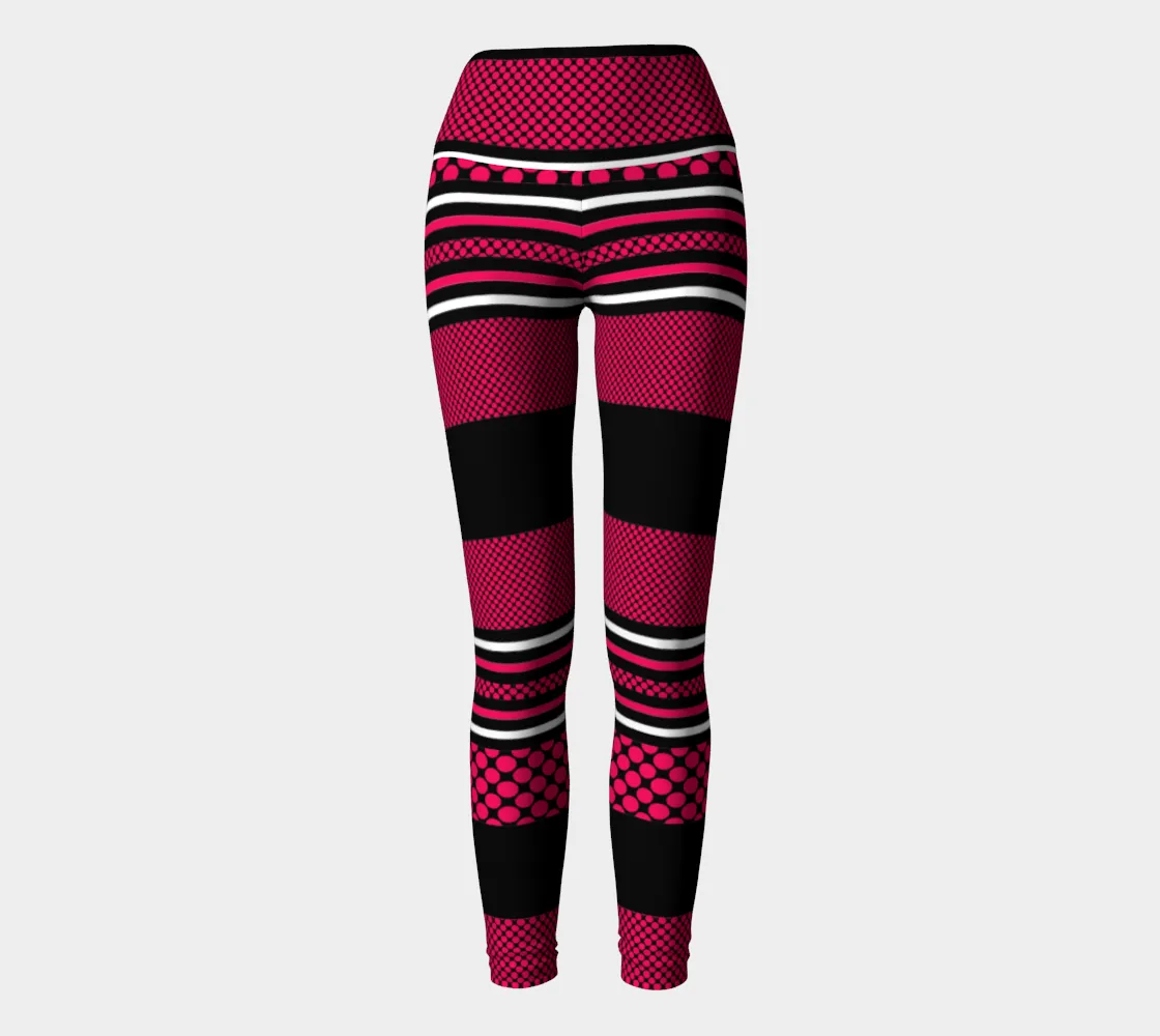 Pink Polkadot Yoga Leggings