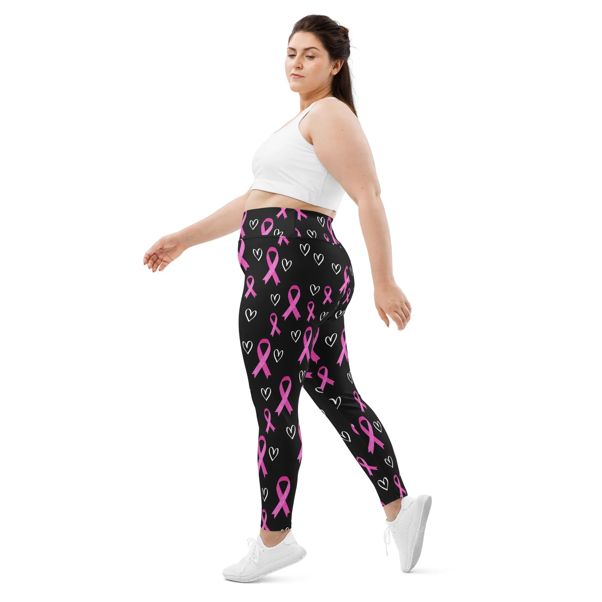 Pink Ribbon Plus Size Leggings