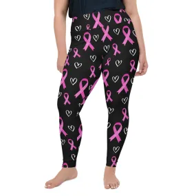 Pink Ribbon Plus Size Leggings