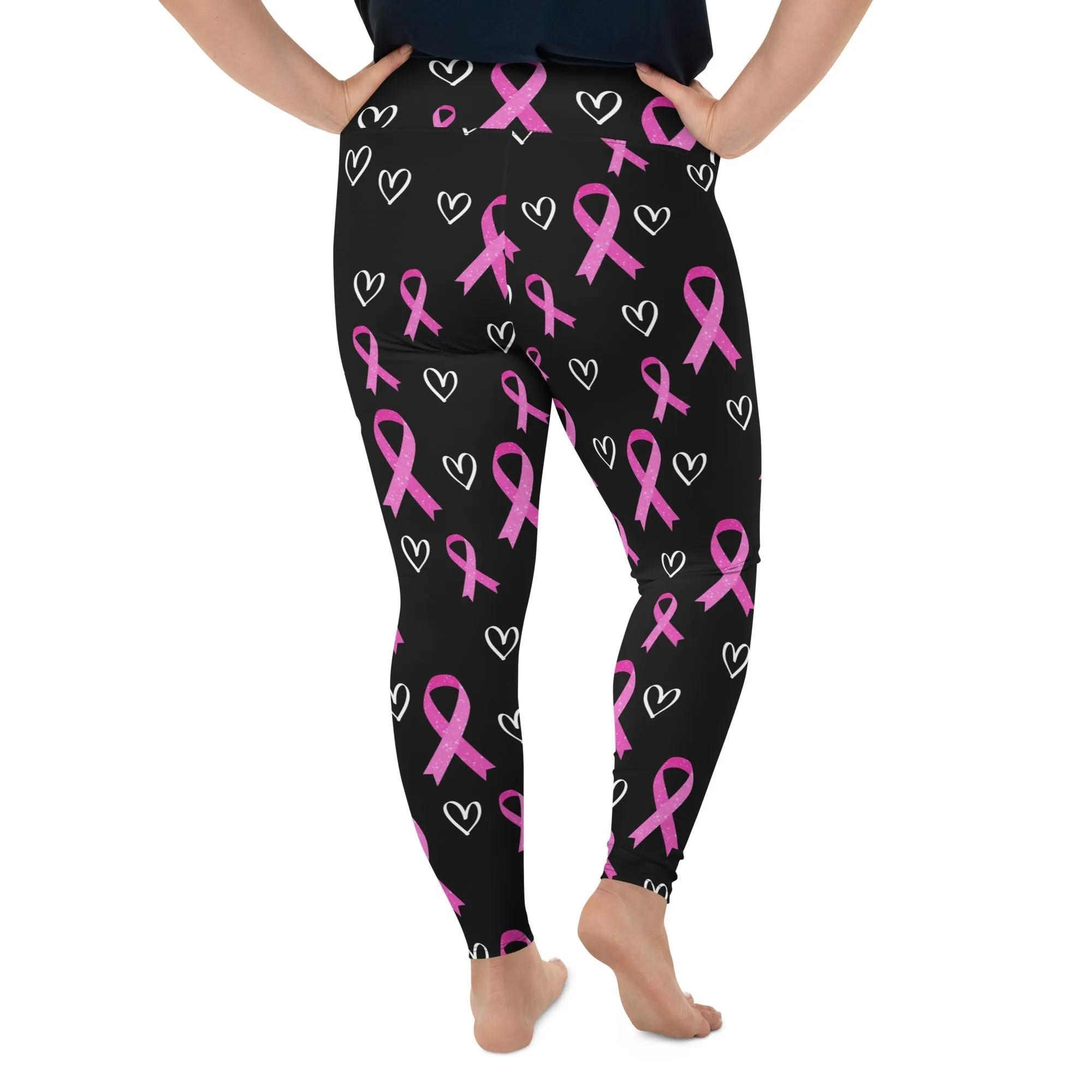 Pink Ribbon Plus Size Leggings