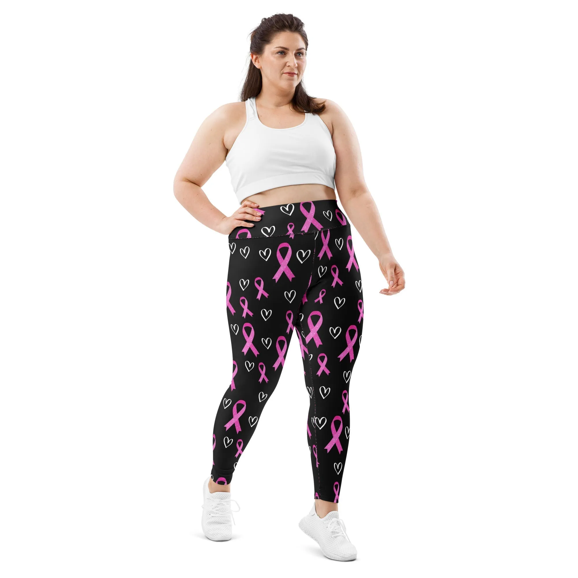 Pink Ribbon Plus Size Leggings