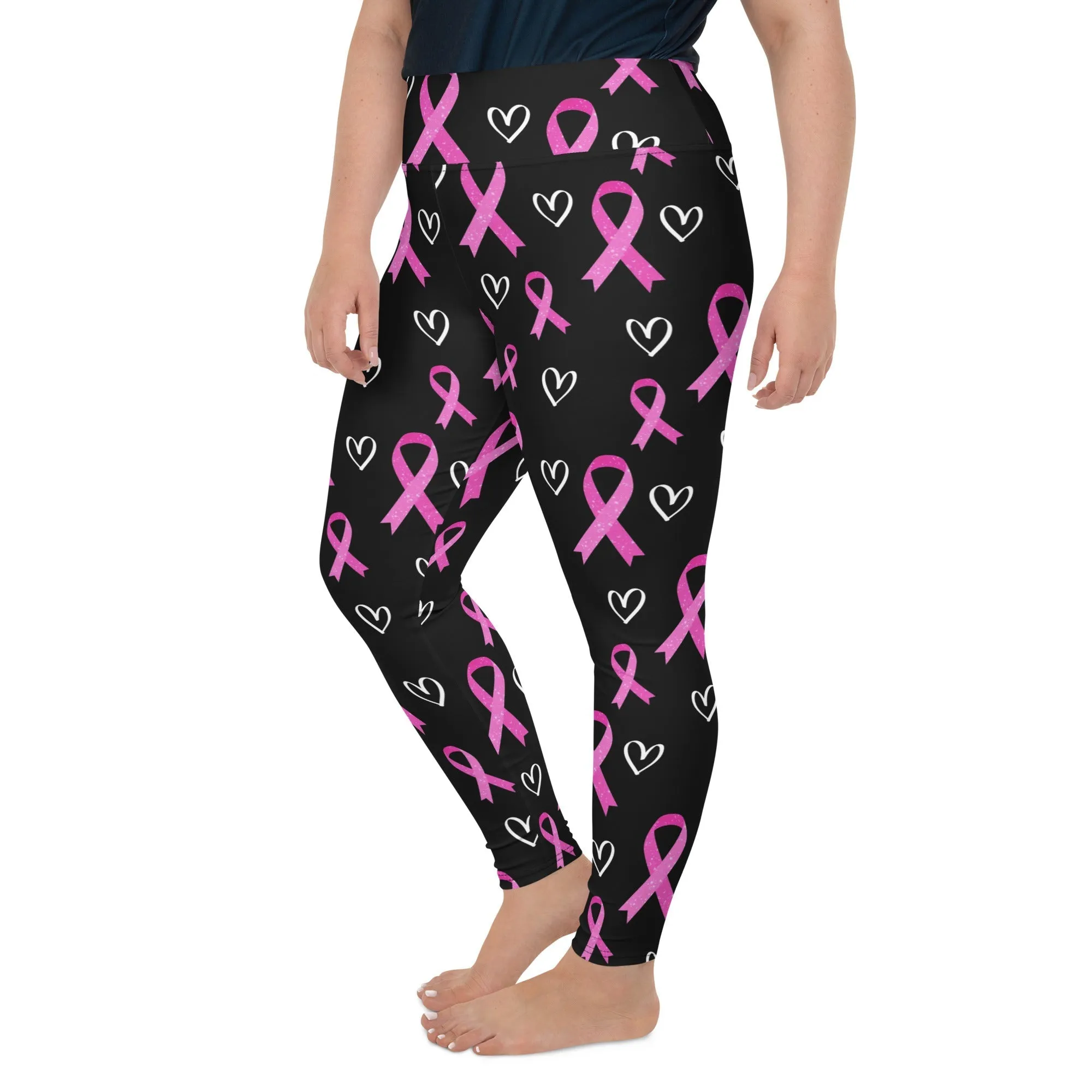 Pink Ribbon Plus Size Leggings