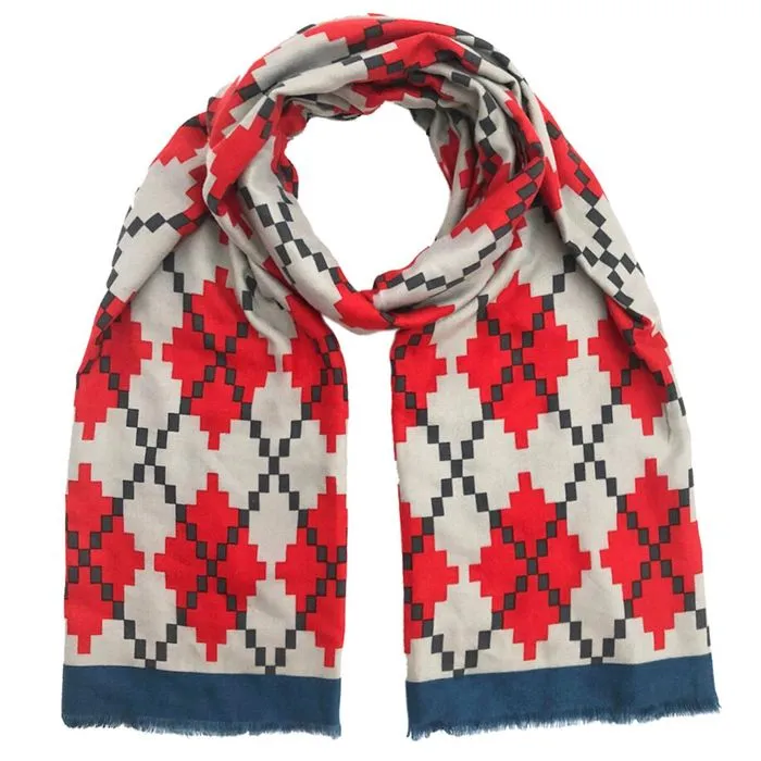 Pixel Argyle Scarf