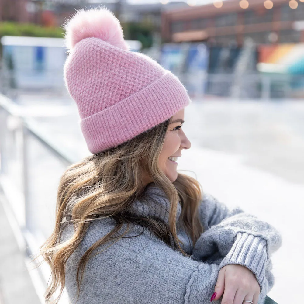 Pom Pom Beanie - Dusty Pink