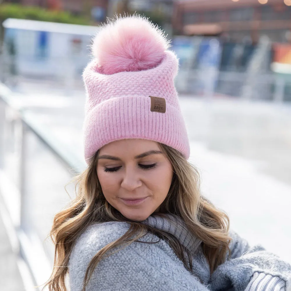 Pom Pom Beanie - Dusty Pink